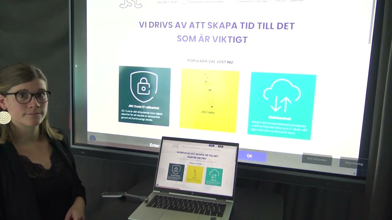 Dela skärm med dongel