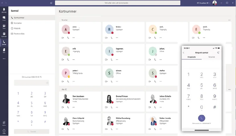 Molnväxel i Teams